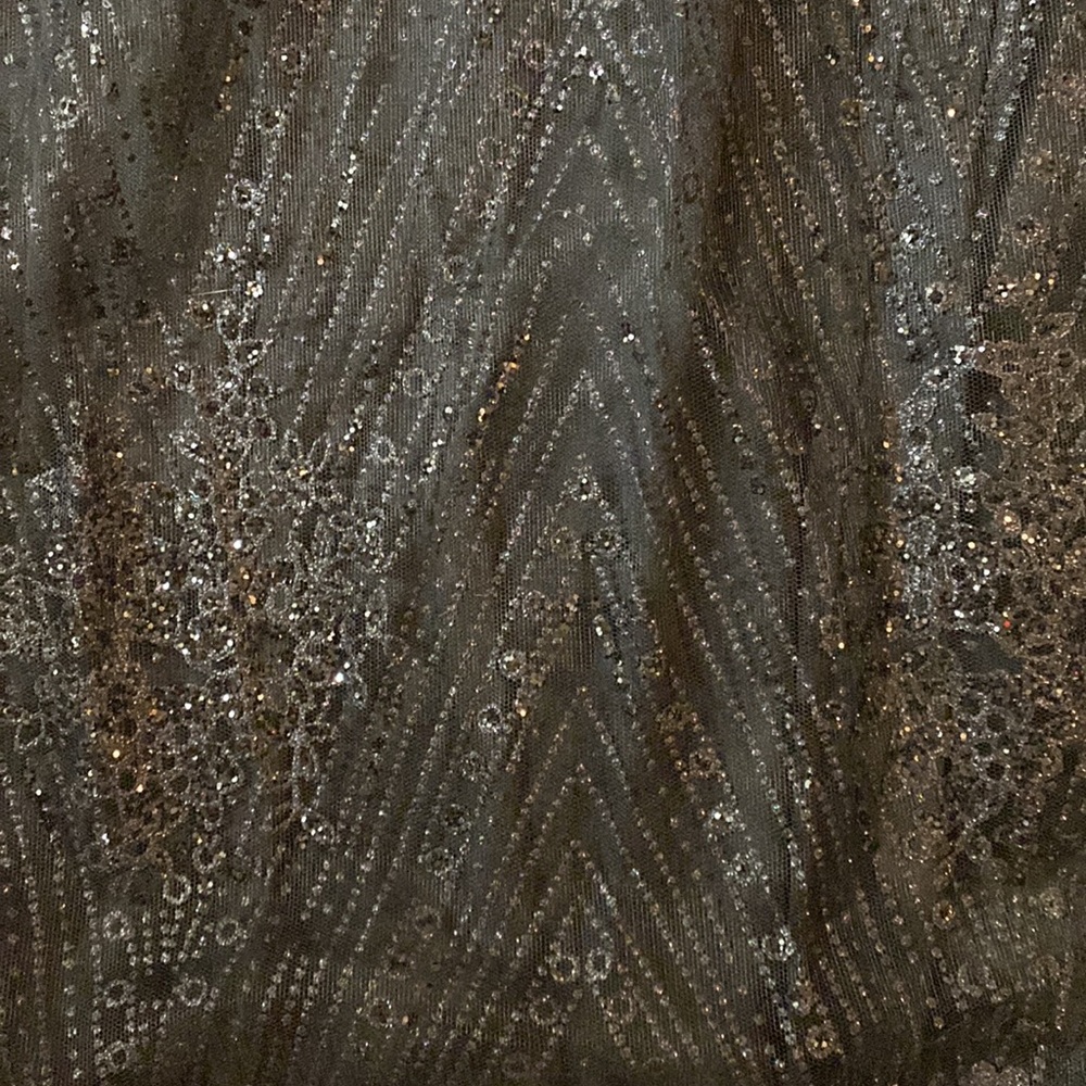 Black Formal Sparkly Dress, Size 2 - Picture 3 of 3